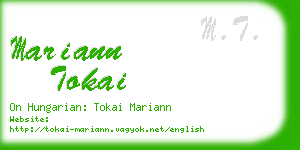 mariann tokai business card